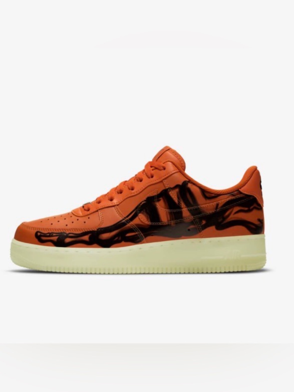Nike Air Force 1 ‘07 Skeletons QS orange Low-Top Sneakers
